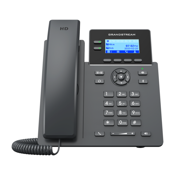 Telefono IP 2 líneas SIP, 4 cuentas SIP, 2 puertos Gigabit PoE. Incluye fuente, GRANDSTREAM GRP2602G