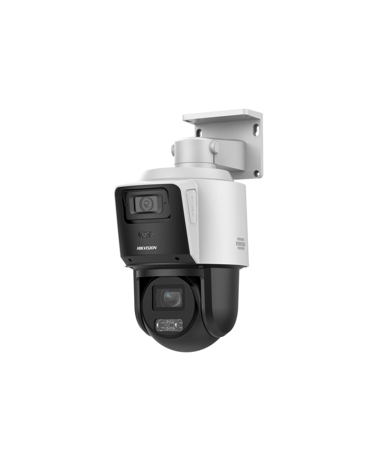 DS-2SE3C404MWG-E14(2.8mm) Camara PTZ IP TandemVu 4MP + 4MP Zoom Optico 4X ColorVu IR 40m/30m Luz Blanca 30m IP66 PoE+ Audio Bidirecciona, HIKVISION DS-2SE3C404MWG-E/14(2.8mm)