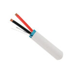 Cable de alarma 22/2 Trenzado 7 CM CL2 500FT Blanco UL, VERTICAL 210-222ST/5WH