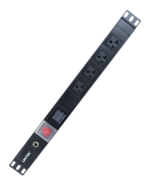 PDU 12 tomas 5-20R 120VAC/20A horizontal 2 fte-10 atras Indicador de Voltaje Prot Sobrecarga c/cable 3mts 5-20P, LANTEK LTK-PDU01220AMP
