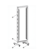 OPEN RACK 2 POSTES 42U 600mm*2100mm INCLUYE RODINES Y TORNILLOS (DESARMADO), LANTEK LTK-OR2P42 - Image 3