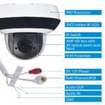 Camara mini PTZ IP 4MP 4? IR IK10 IP66 H.265+ no incluye brazo sin Fuente, HIKVISION DS-2DE2A404IW-DE3 (2.8-12mm) - Image 2