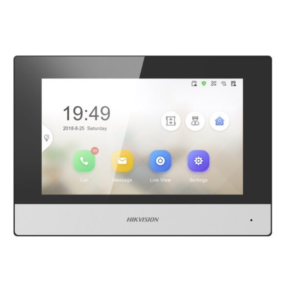 Video Intercomunicador Pantalla IP Indoor Station 7-inch Touch Screen, Sin Fuente, HIKVISION DS-KH6320-WTE1