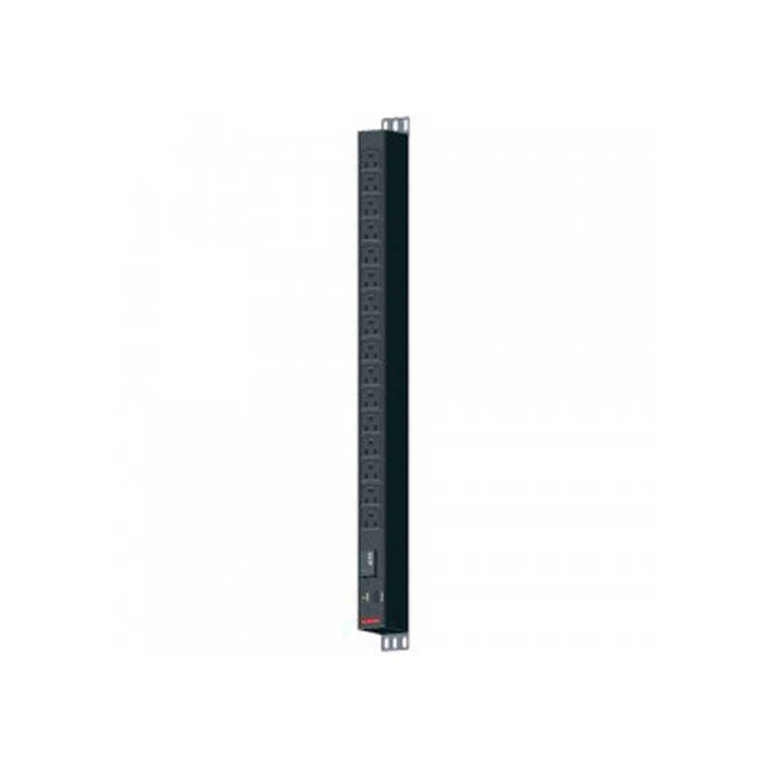 PDU.15UL20A-1.jpg PDU 15 tomas 5-20R 125VAC/20A vertical Triple protección c/cable 3mts 5-20P con indicador voltaje, LANTEK LTK-PDUV1520A - Image 1