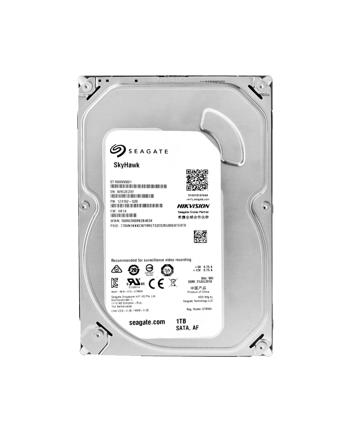 Disco duro SEAGATE 1T HDD,ST1000VX013,1TB,5400,3.5in,SATA, SEAGATE