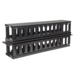 Organizador horizontal 2u Doble Plastico, LANTEK LTK-CB08 - Image 2