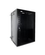 Gabinete 18U Pared ABATIBLE Lite Desarmado 2 Abanicos 570W 550D 900H 50 kgs, LANTEK LTK-GAB18SS