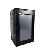 Gabinete 20U Pared ABATIBLE Armado reforzado 2 Abanicos 600W 550D 1000H PlexiGlass 60 kgs, LANTEK LTK-GAB20PG