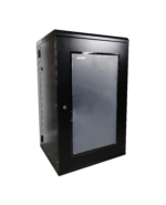 Gabinete 25U Pared ABATIBLE Armado  reforzado 2 Abanicos  600W 550D 1200H PlexiGlass 60 kgs, LANTEK LTK-GAB25PG
