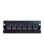 Placa para bandeja de fibra con 6 adaptadores FO Multimodo SC/UPC OM4 DUPLEX, LANTEK LTK-FVP6SCOM4