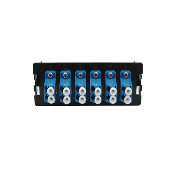 Placa para bandeja con 6 adaptadores FO SC/APC SIMPLEX, LANTEK LTK-FVP6SC/APC