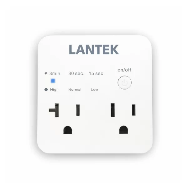 Protector de voltaje doble, con time delay (15 sec. / 30 sec. / 3 mins) i900 Joules 15 Amp Nema 5-15R * 2pcs, LANTEK LTK-SURGE2