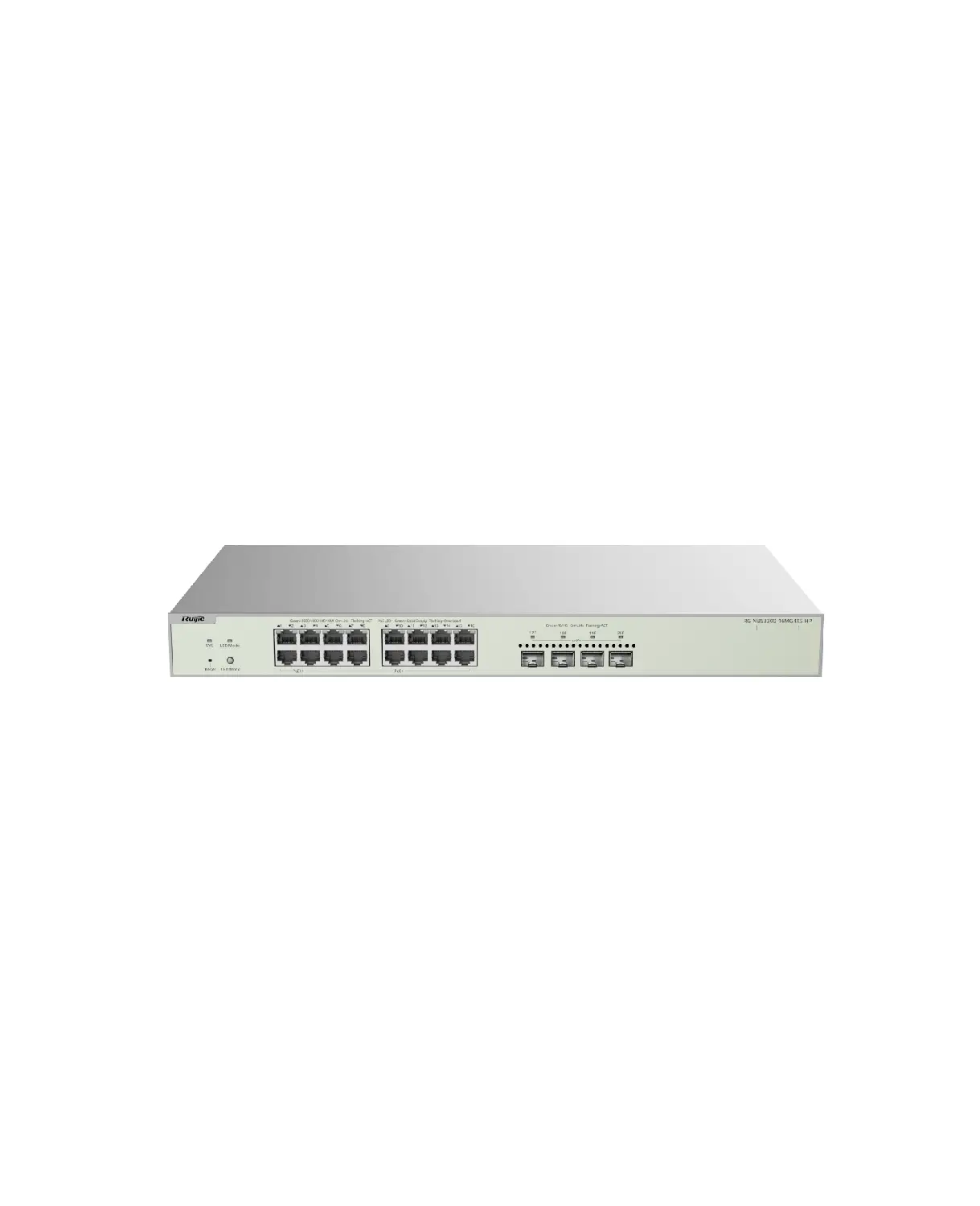 RG-NBS3300-16MG4XS-HP 1 Switch PoE L2 16 GE (4 x 2.5GB PoE++, 12 x 2.5GB PoE+) 4SFP+10GE, Max 370W, Voice VLAN, Max 4096 Vlan, REYEE RG-NBS3300-16MG4XS-HP - Image 1