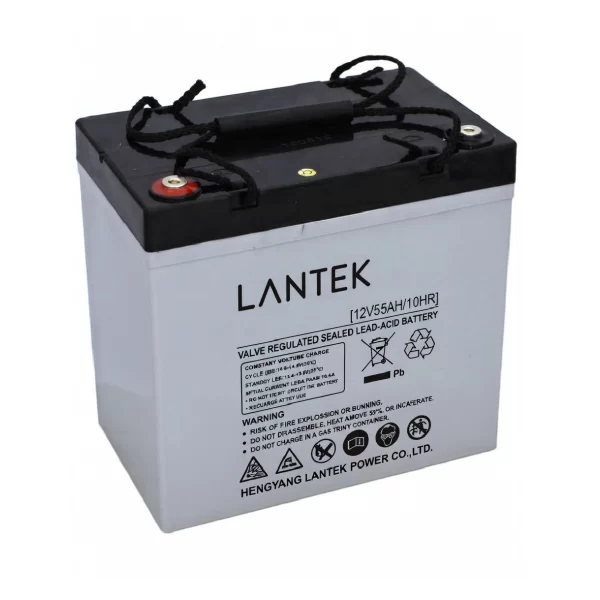 Bateria AGM GEL ciclo profundo 12v/55ah, LANTEK LTK-PL12V55A