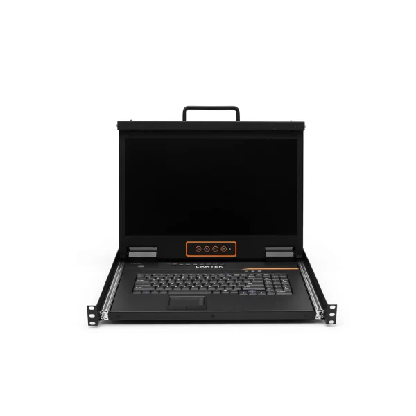 Consola KVM VGA de 4 puertos para montaje en rack LCD 18.5 widescreen 1920x1080@60Hz, LANTEK LTK.KVM1808V